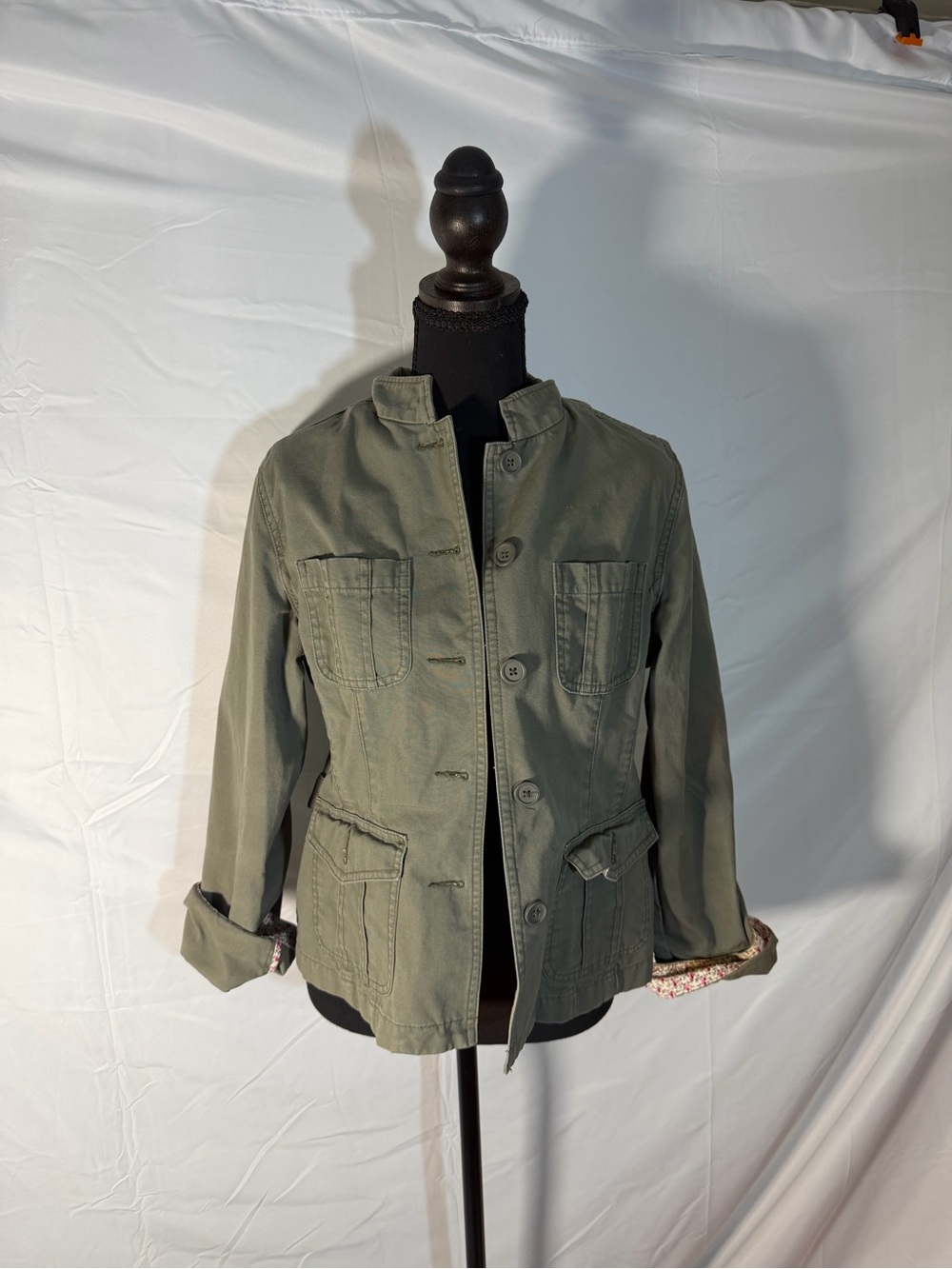 Eddie Bauer Olive Green Women's Button-Up Jacket